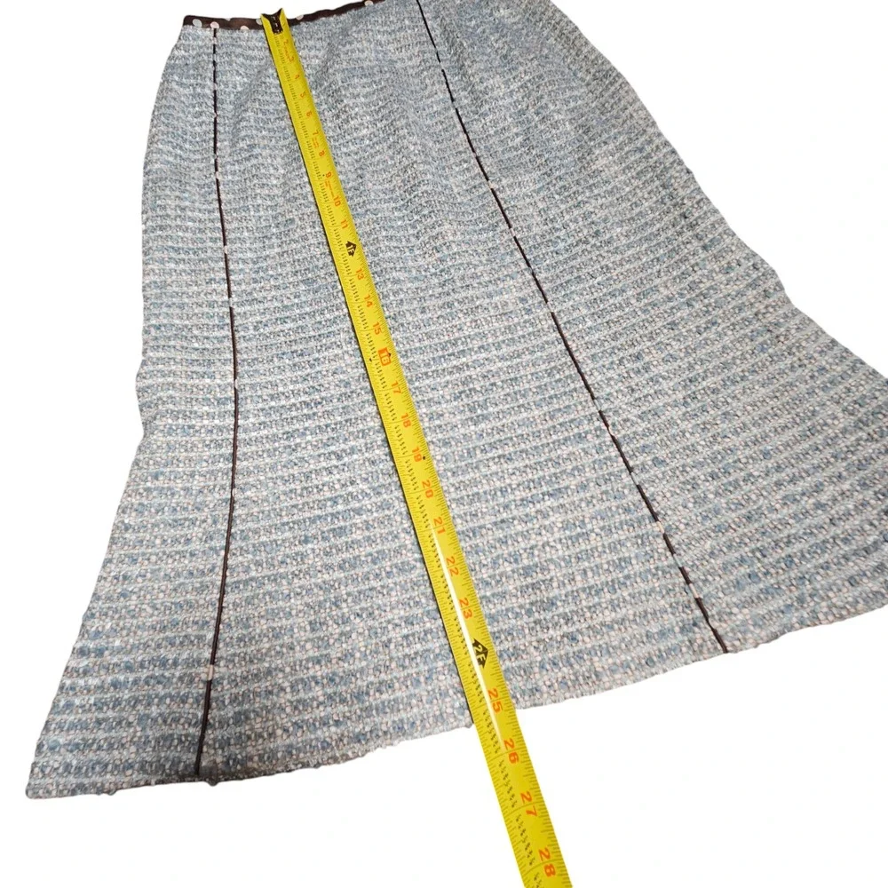 Escada Exclusive For Neiman Marcus Wool Blend Tweed Mermaid Skirt Midi Womens 34